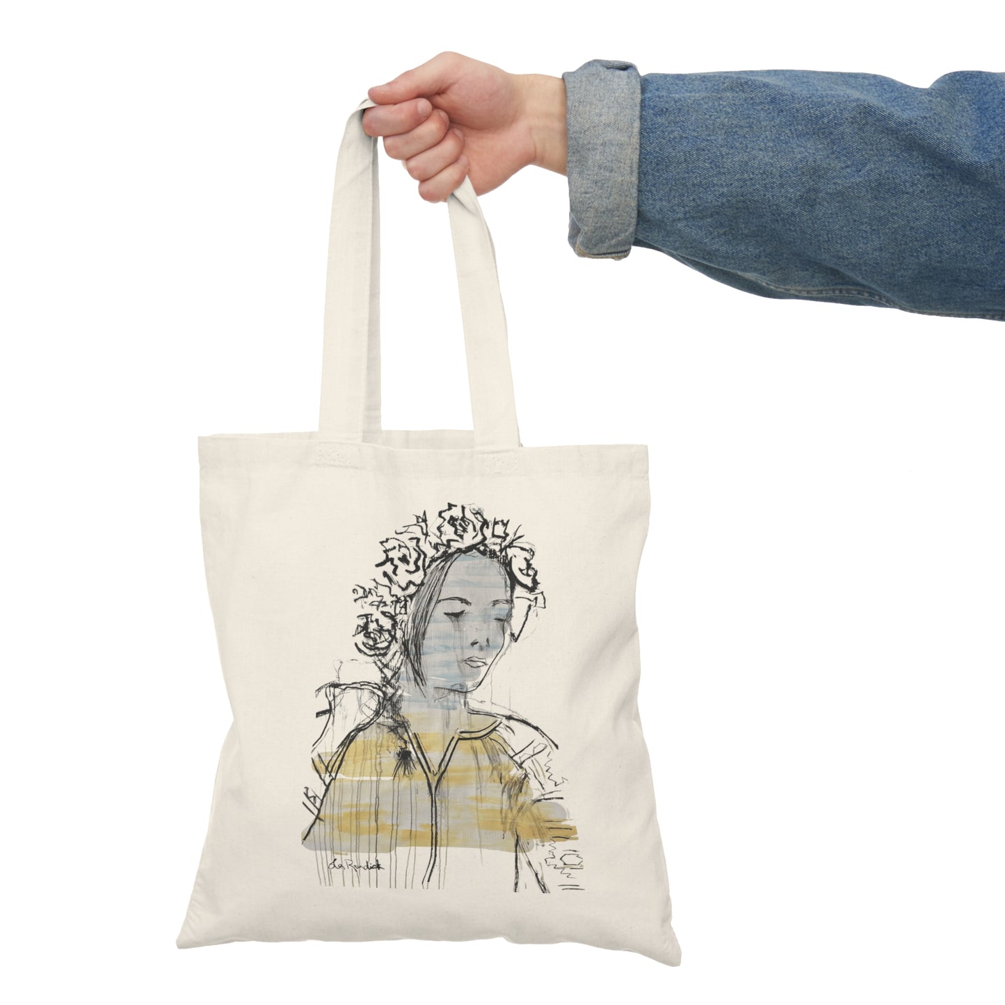 War Woman Ukrainian Flag - Natural Tote Bag
